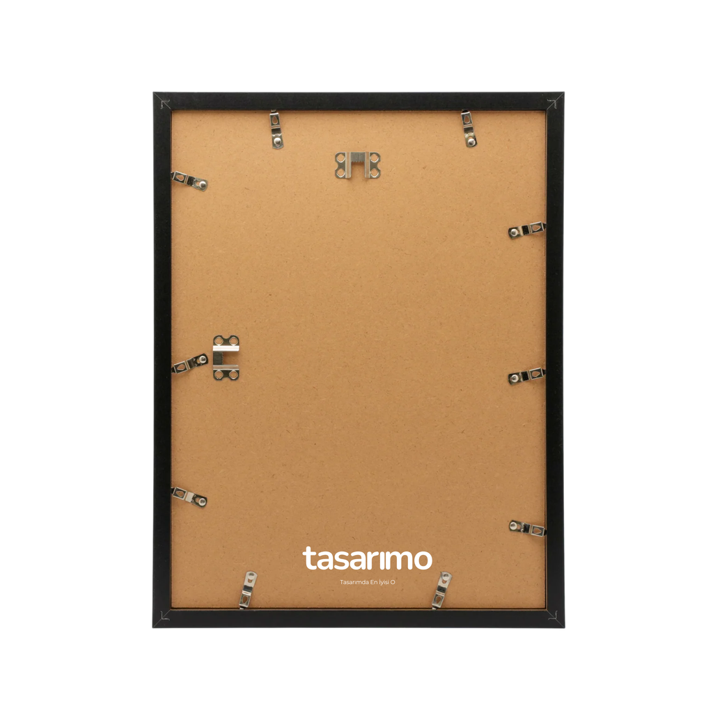 Siyah Renk Ahşap Çerçeve