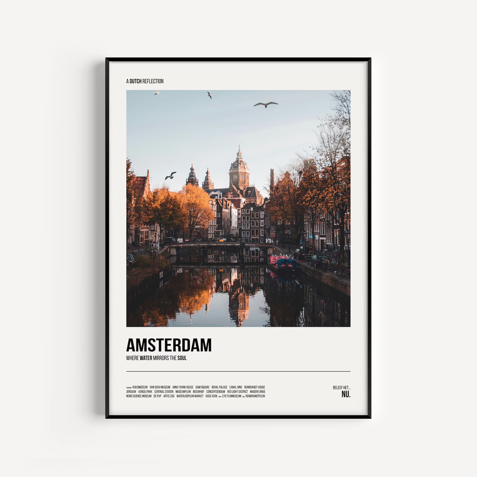 Amsterdam Şehri Posteri: Modern Şehir Posterleri