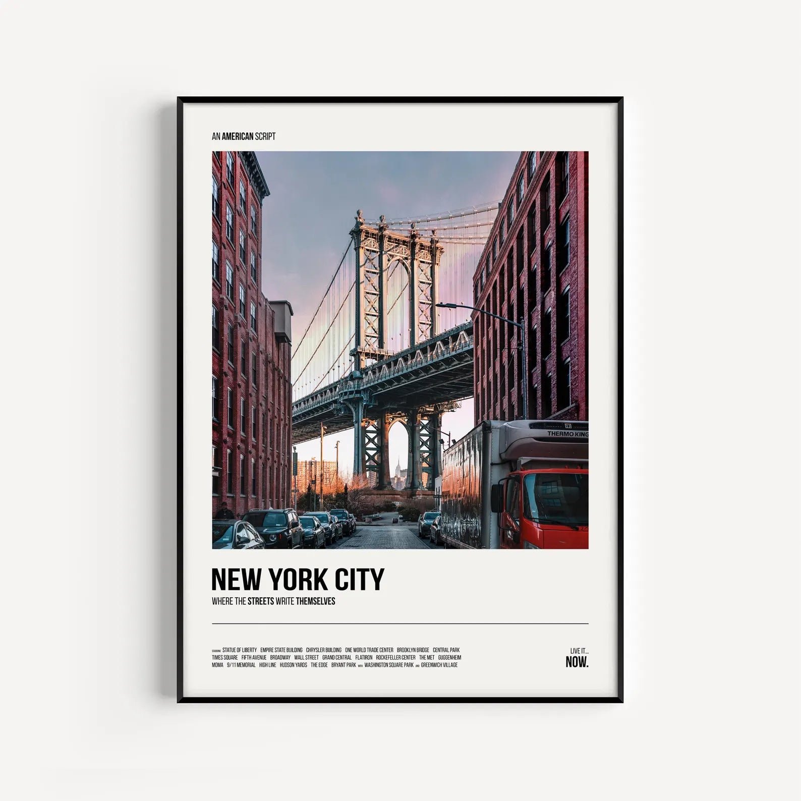 New York Şehri Posteri: Modern Şehir Posterleri