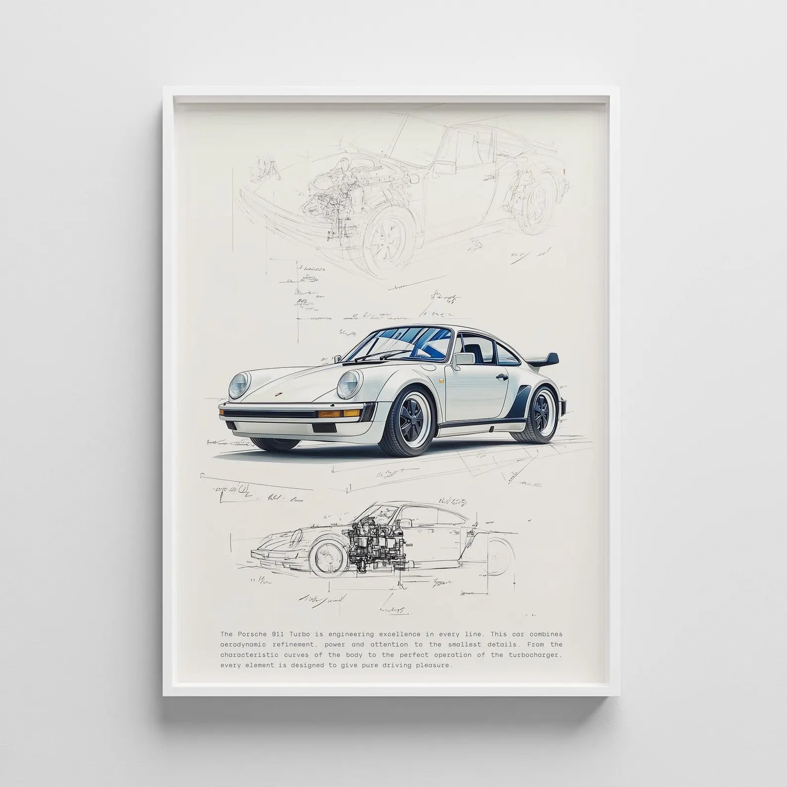 Porsche 911 Posteri: Klasik Spor Araba Tablosu